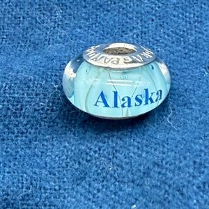 Pandora Alaska Exclusive Charm Murano Blue Looking Glass Charm